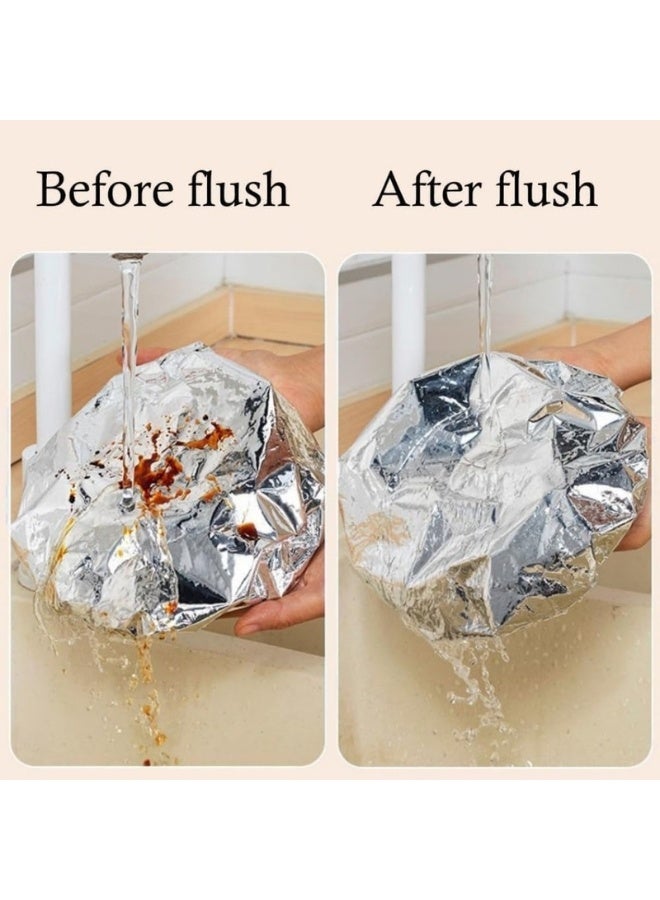 Happy Home Repeatable Aluminum Foil Film Insulation Cover, luminum Foil Food Covers, Kitchen Fresh-Keeping Insulation Film for Food, Fresh Keeping Bags, Aluminium Foil Food Storage Covers for Fruit (10pcs) - Image 4