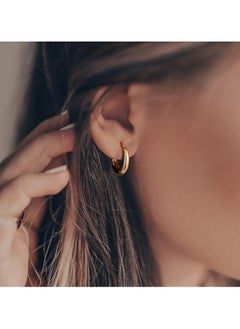 Fayrouz Jewellery Chunky Gold Hoop Earrings for Women 14K Gold Plated  - Image 3