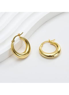 Fayrouz Jewellery Chunky Gold Hoop Earrings for Women 14K Gold Plated  - Image 5