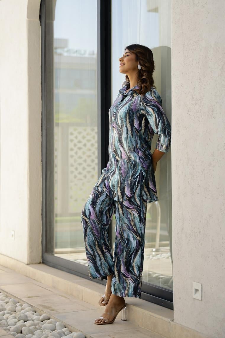 FLAVIA CREATION طقم متعدد الألوان للنساء - بلوزة وسروال - Image 3