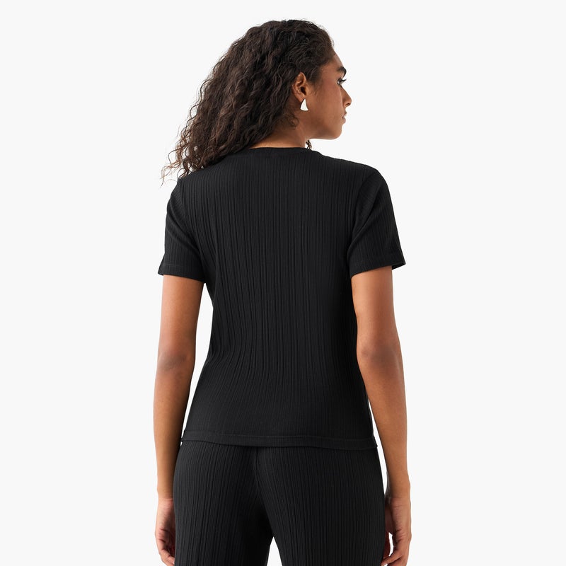 سبلاش فيڤ تيشيرت بياقة دائرية مضلع - Image 3