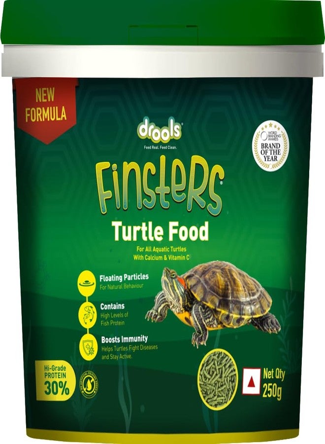 Drools Finsters Turtle Food 250g | Sea Food Flavour | Strong Shells & Bones | Better Digestion | Enhanced Disease Resistance | Perfectly Sized Pellets - Image 1