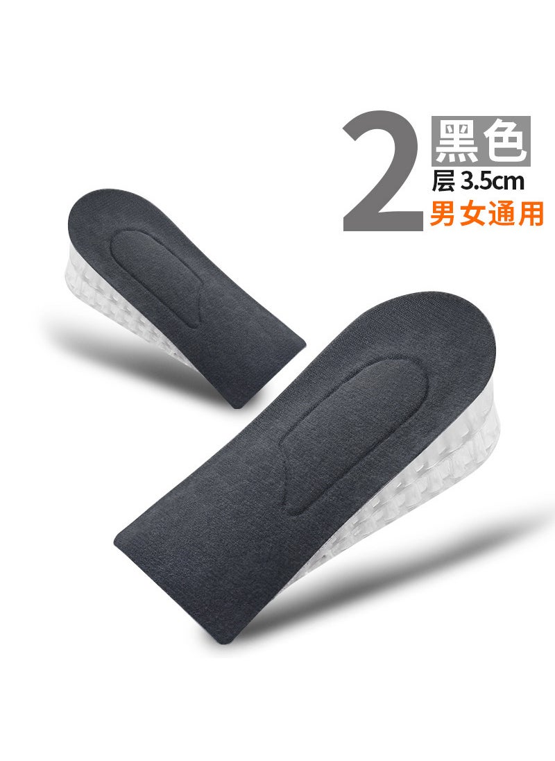 Generic Invisible Height Increase Insoles Black 2 layer 3.5cm 