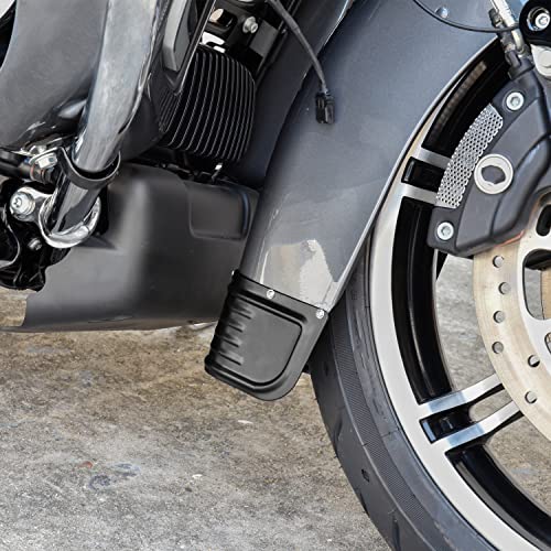 VEISUTOR Front Fender Skirt Trim for Harley Davison Touring models, Black Steel Front Ribbed Fender Trim Skirt for Electra Glide Road King Tri Glide Ultra Classic Limited Low 2014-2024 Accessories - Image 5