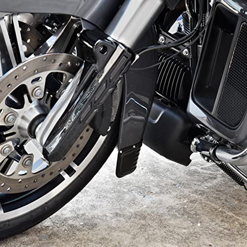 VEISUTOR Front Fender Skirt Trim for Harley Davison Touring models, Black Steel Front Ribbed Fender Trim Skirt for Electra Glide Road King Tri Glide Ultra Classic Limited Low 2014-2024 Accessories - Image 3