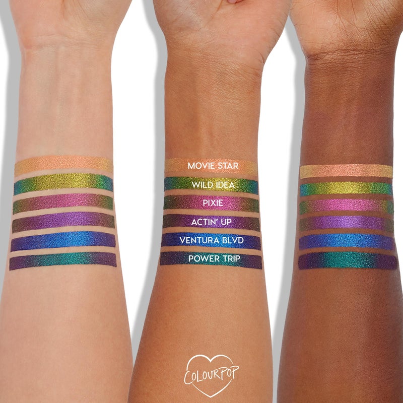 ColourPop CrÃ¨me Gel Waterproof Chrome Eyeliner - 18HR Wear, Ultra-Pigmented Eyeliner Pencil with Matte & Metallic Finishes - Smudge-Proof, Vegan & Cruelty-Free - Power Trip (0.01 oz) - Image 4
