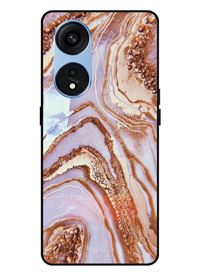 EYE CATCH Printed Protective Case Cover For Oppo A1 PRO -  Gold Mirror Finish - Image 1