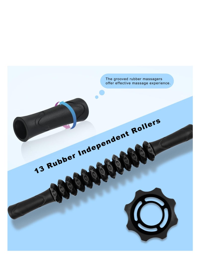 Muscle Roller Stick, Body Massage Stick, Deep Tissue Massage Stick, Release Myofascial Trigger Points Reduce Muscle Soreness Tightness Leg Cramps & Back Pain, Help Calf, Leg, Back Recovery