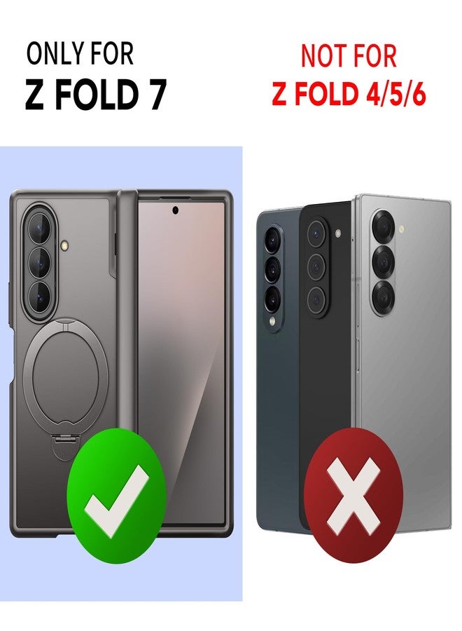 موبوسي حامل حلقي دوار من موبوسي لجراب Z Fold 7 مع واقي شاشة للخصوصية، متوافق مع ماج سيف، حماية من الدرجة العسكرية بارتفاع 18 قدمًا، جراب مغناطيسي نحيف مقاوم للصدمات لهاتف سامسونج جالاكسي Z Fold 7، رمادي - Image 5