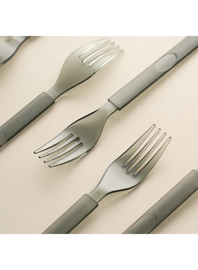 Jiamo Disposable Forks, 50 Individually Wrapped, Takeout Plastic Thickened Forks, High-quality Hard Frosted Steak Knife And Fork Set - Image 3