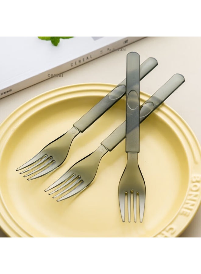 Jiamo Disposable Forks, 50 Individually Wrapped, Takeout Plastic Thickened Forks, High-quality Hard Frosted Steak Knife And Fork Set - Image 4