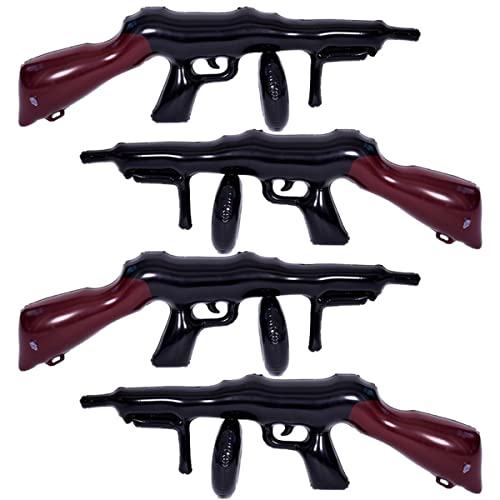 OULUN 4 Pcs Inflatable Gun Props Costume Accessories Inflatable Machine Gun Cosplay Theme Party Birthday Decoration Balloon - Image 1