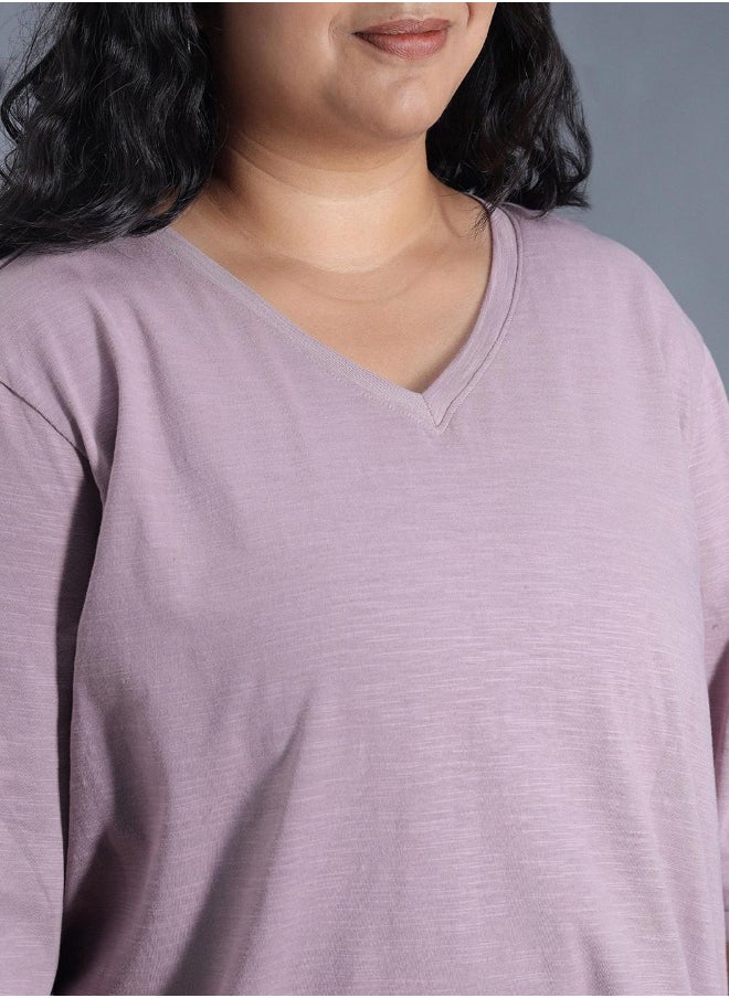 Women's Mauve Regular Fit T-shirt - Stylish and Versatile - pzsku/Z780A2EA87ACDA27D73B7Z/45/_/1729627724/b06e5f86-6fc9-4663-812a-c43dc085d905