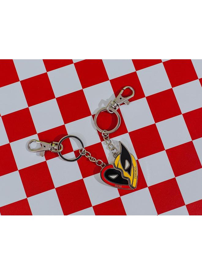 الأزرق جي دبليو SalesOne LLC Marvel Studios Deadpool & Wolverine Best Friends مجموعة من قطعتين من سلسلة مفاتيح المينا | حامل مفاتيح للسيارة الثقيلة - Image 4