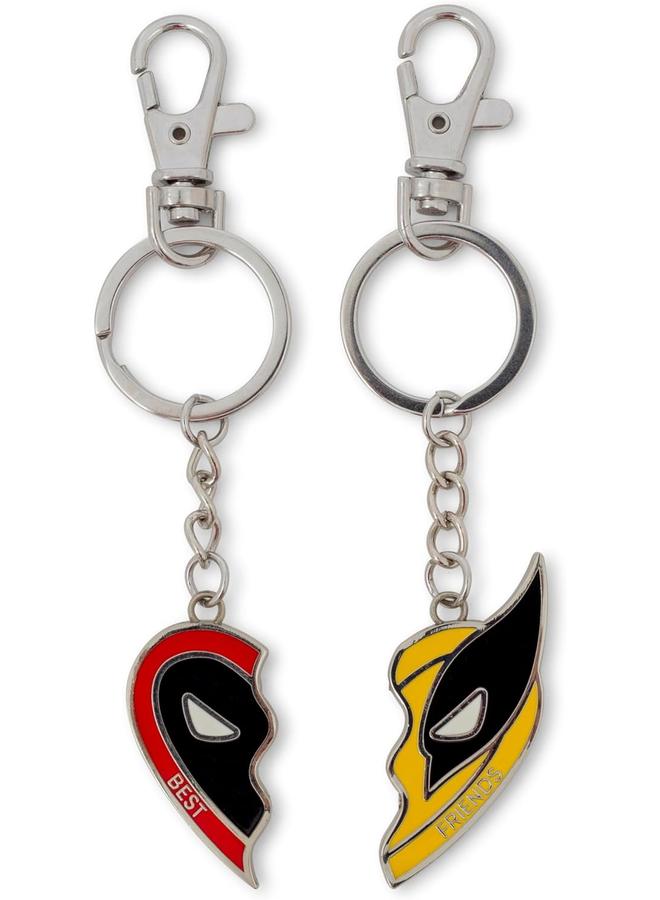 الأزرق جي دبليو SalesOne LLC Marvel Studios Deadpool & Wolverine Best Friends مجموعة من قطعتين من سلسلة مفاتيح المينا | حامل مفاتيح للسيارة الثقيلة - Image 2