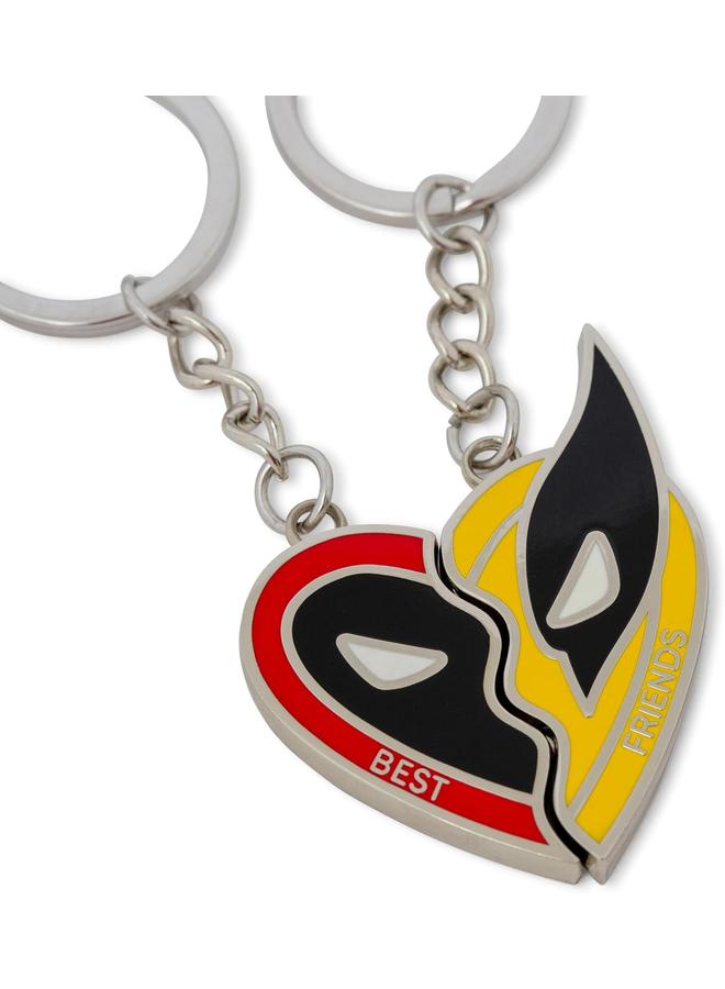 الأزرق جي دبليو SalesOne LLC Marvel Studios Deadpool & Wolverine Best Friends مجموعة من قطعتين من سلسلة مفاتيح المينا | حامل مفاتيح للسيارة الثقيلة - Image 3