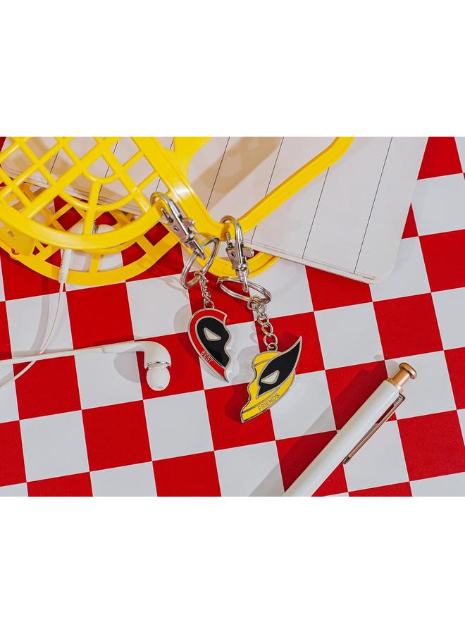 الأزرق جي دبليو SalesOne LLC Marvel Studios Deadpool & Wolverine Best Friends مجموعة من قطعتين من سلسلة مفاتيح المينا | حامل مفاتيح للسيارة الثقيلة - Image 5