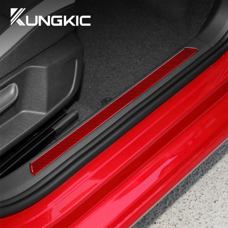 Real Soft Carbon Fiber Sticker for Volkswagen VW Golf 8 MK8 2020 2021 2022 2023 Interior Trim Car Door Pedal Decor Accessories - Image 2