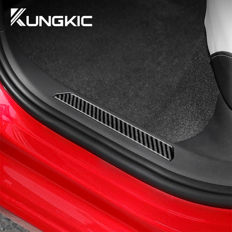 Real Soft Carbon Fiber Sticker for Volkswagen VW Golf 8 MK8 2020 2021 2022 2023 Interior Trim Car Door Pedal Decor Accessories - Image 3