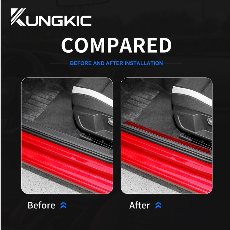Real Soft Carbon Fiber Sticker for Volkswagen VW Golf 8 MK8 2020 2021 2022 2023 Interior Trim Car Door Pedal Decor Accessories - Image 4