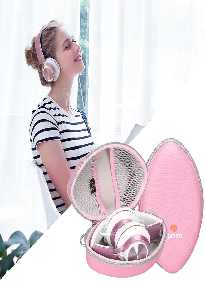 Aproca Headphones Case Compatible with AILIHEN MS300 / Artix CL750 / AILIHEN C8 Over-Ear Headphones, Portable Headset Bag-Pink - Image 3