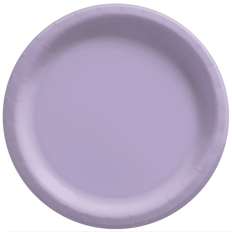 Amscan Round Paper Plates  10 50 Pieces  Perfect for Parties Picnics  Everyday Meals Lavender