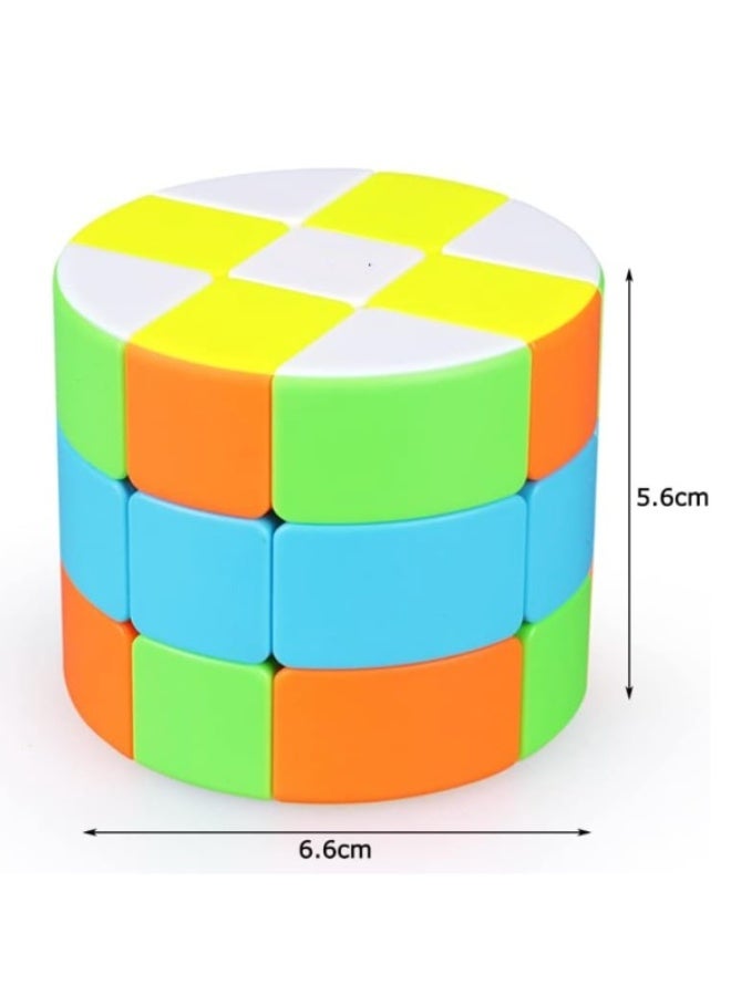 مكعب سحري عالي السرعة بدون ملصقات، أسطوانة، 3×3×3 (متعدد الألوان) - Image 2