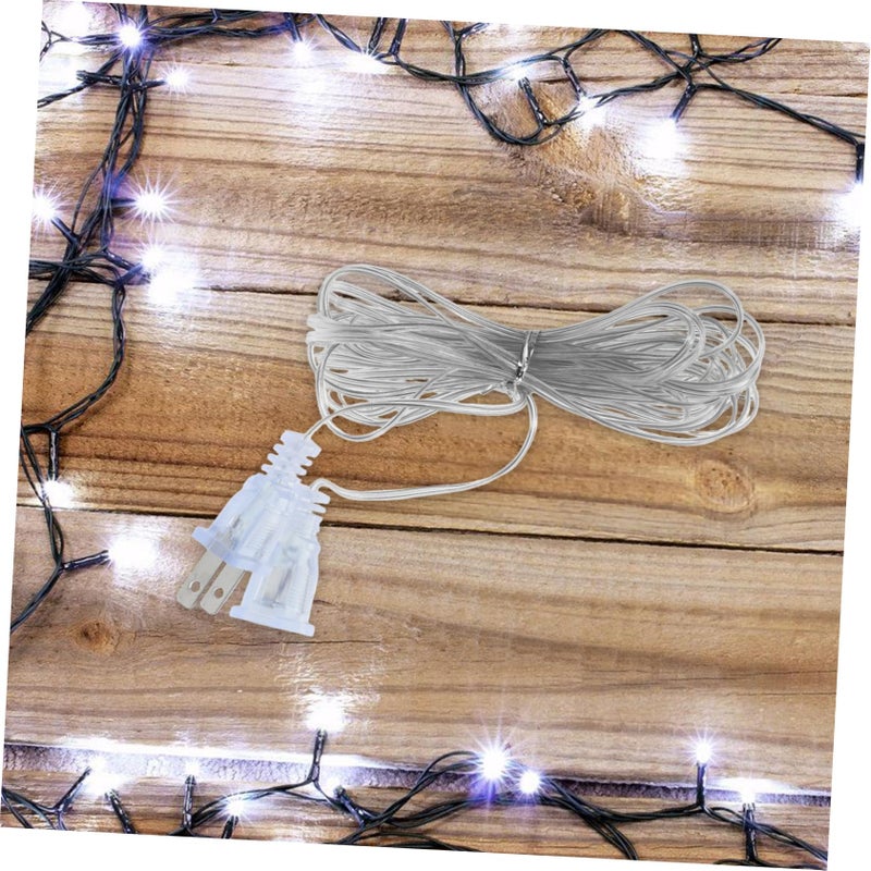 White Extension Cord Power Strip for String Lights Indoor Outdoor Decor Portable Cable - Image 5