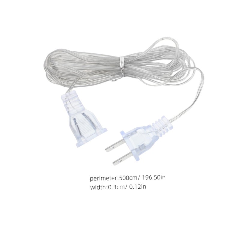 White Extension Cord Power Strip for String Lights Indoor Outdoor Decor Portable Cable - Image 3