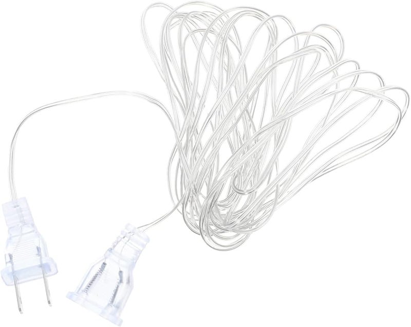 White Extension Cord Power Strip for String Lights Indoor Outdoor Decor Portable Cable - Image 1