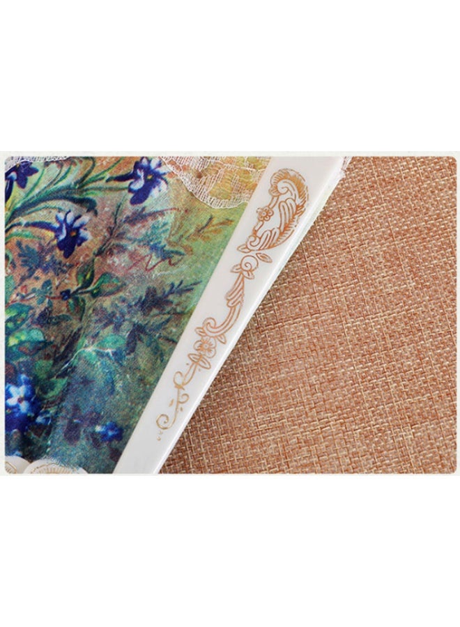 Foldable paper hand fan for women to decorate weddings, summer dance parties and parties, multi-shaped (white) - Image 4