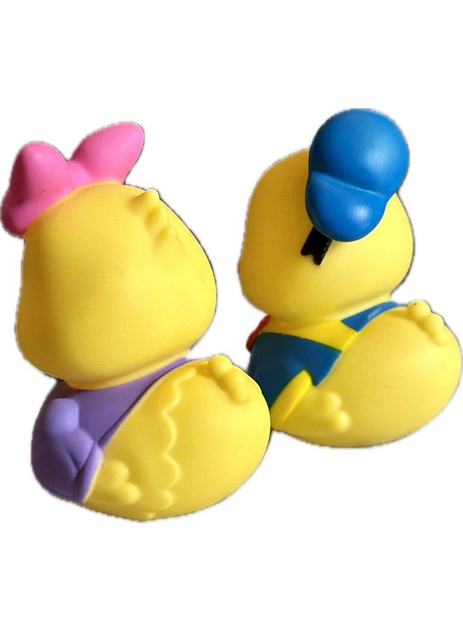 Just Play Rubber Ducks Collection, Donald The Duck and Daisy, 3" Bath Toys - Image 2