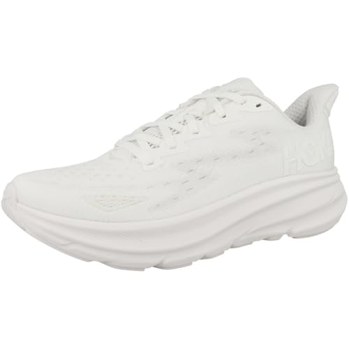 Hoka Women's Clifton 9 Sneaker, White/White, 9.5 - Image 4