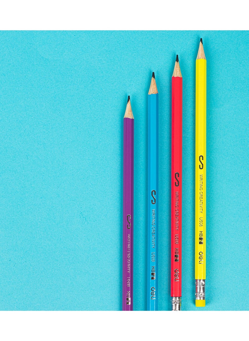 Deli EU50806 Graphite Pencils HB, 50pcs/Box with Eraser – Ideal for School, Office & Drawing Use