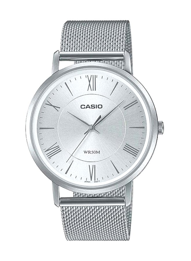 CASIO Analog Round Waterproof Wrist Watch With Stainless Steel MTP-B110M-7AVDF - Image 1