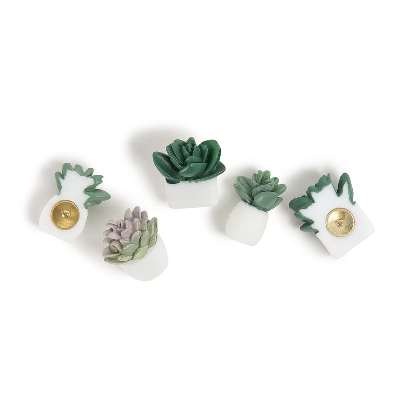 U Brands Succulent Push Pins Set, Office Supplies, Three Assorted Styles, 9 Count - Image 3
