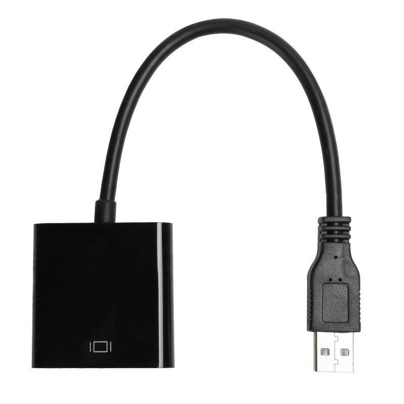 محول USB 3.0 إلى VGA بدقة 1920x1080 توصيل وتشغيل - محول صوت وفيديو بأداء مستقر لأنظمة ويندوز 7 و8 و10 مع دعم العرض المزدوج - Image 3