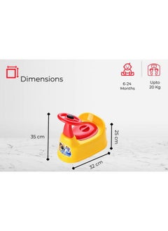 Nabhya Car Style Potty Toilet Trainer Seat;Chair With Removable Tray And Closing Lid And High Back Support For Toddler Boys Girls (Age 7 Months To 2 Years) (Orange)  - Image 3