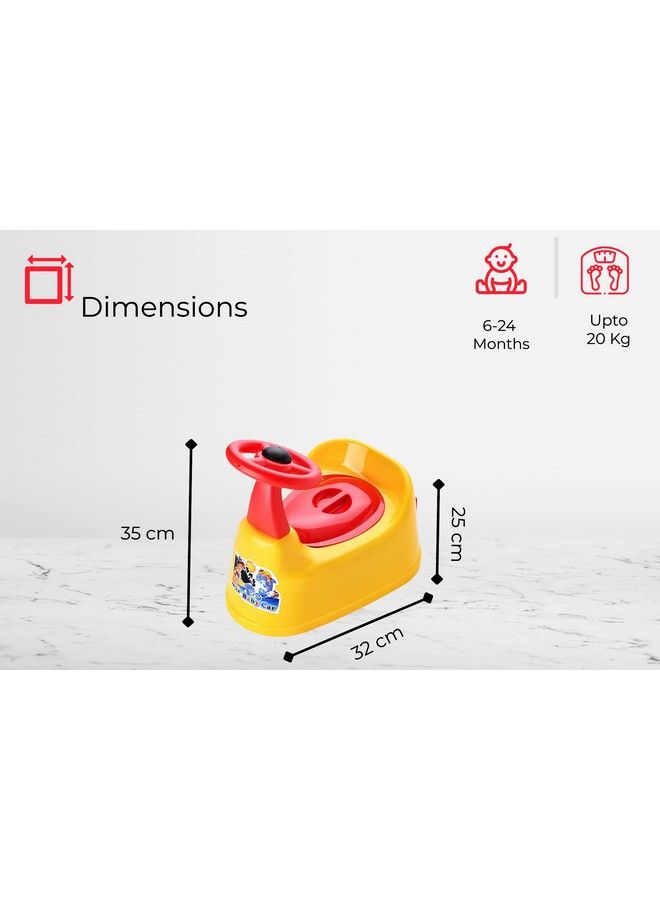 Nabhya Car Style Potty Toilet Trainer Seat;Chair With Removable Tray And Closing Lid And High Back Support For Toddler Boys Girls (Age 7 Months To 2 Years) (Orange) - Image 3