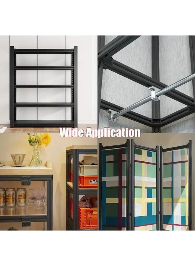 2 Pcs T Slot 2080 Aluminum Linear Motion Guide 600mm Black Rail Track - Image 5