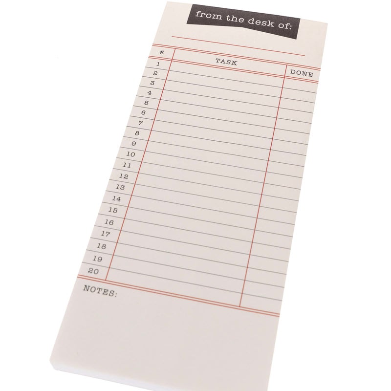 Graphique Library Card Magnetic Notepad | 100 Tear-Away Sheets | Grocery, Shopping, To-Do List | Magnetic Writing Pad for Fridge, Kitchen, Office | Lined Paper | Great Gift | 4â€ x 9.25â€ - Image 2