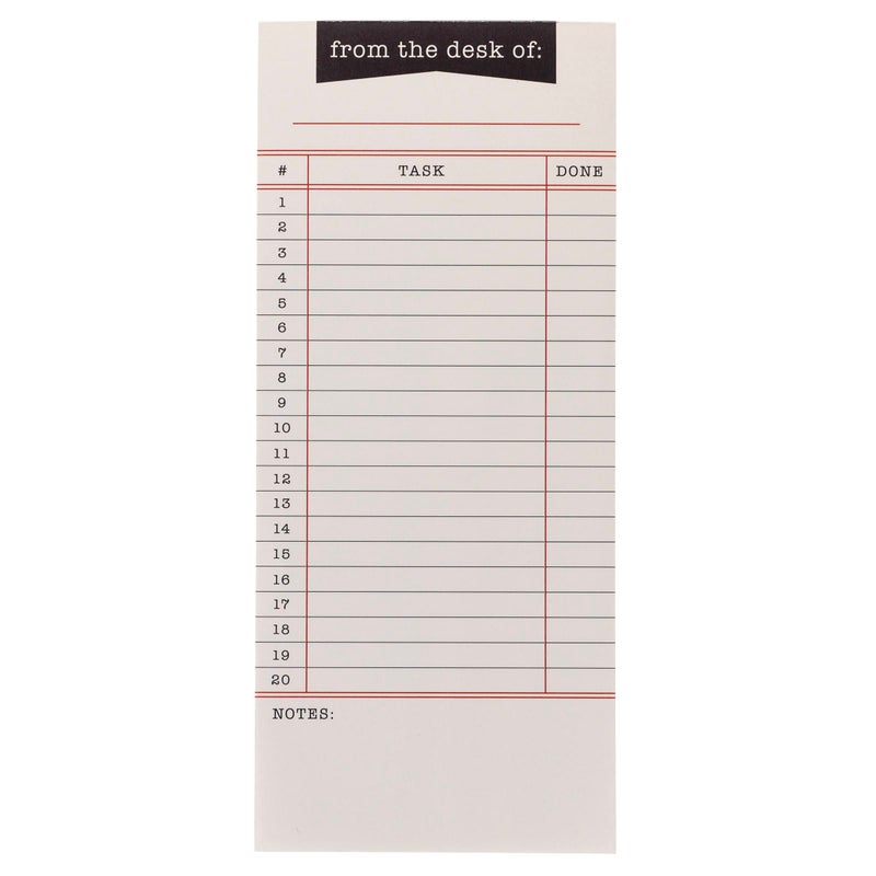 Graphique Library Card Magnetic Notepad | 100 Tear-Away Sheets | Grocery, Shopping, To-Do List | Magnetic Writing Pad for Fridge, Kitchen, Office | Lined Paper | Great Gift | 4â€ x 9.25â€ - Image 1