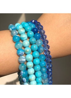 Generic Natural Stone Blue Crystal Turquoise Quartz A Tiger Eye Jades Round Beads For Jewelry Making Handmade Bracelets Accessories  - Image 5