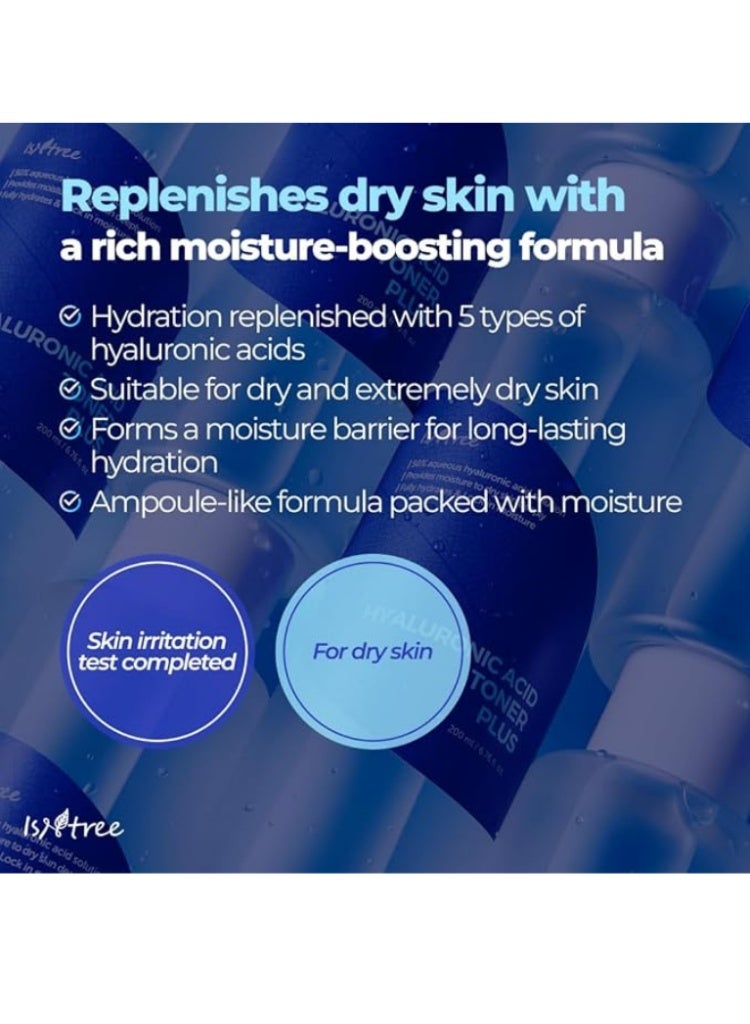 ايسنتري تونر ISNTREE Hyaluronic Acid Toner Plus لترطيب عميق ومرونة ونضارة طويلة الأمد - Image 5