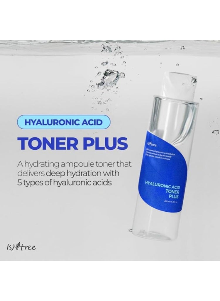 ايسنتري تونر ISNTREE Hyaluronic Acid Toner Plus لترطيب عميق ومرونة ونضارة طويلة الأمد - Image 3