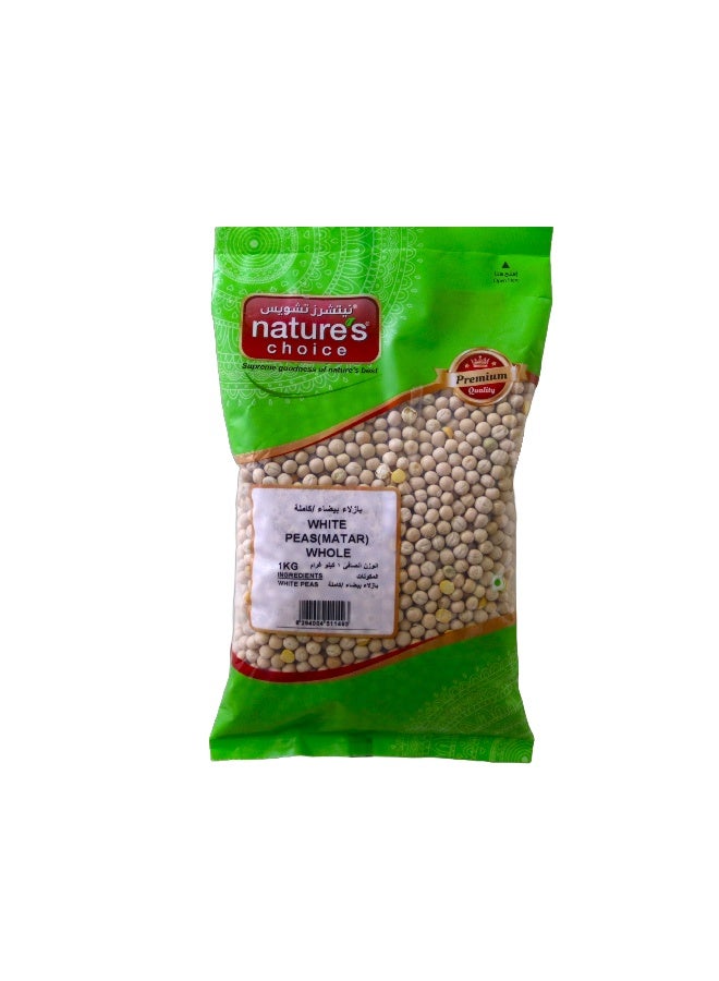 Nature's Choice White Peas (Matar) Whole, 1 Kg - Image 1