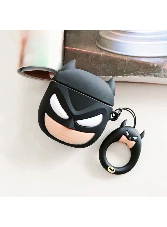 Year Headset For Apple 4 Generation AirpodsPro2 Cartoon Cute Protective Shell Premium-Color:Batman With Pendant-Applicable Models:Airpods Pro/Pro2 - Image 1