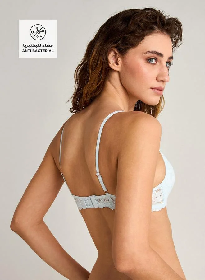 Splash FAV Lace Demi Bra with Hook and Eye Closure