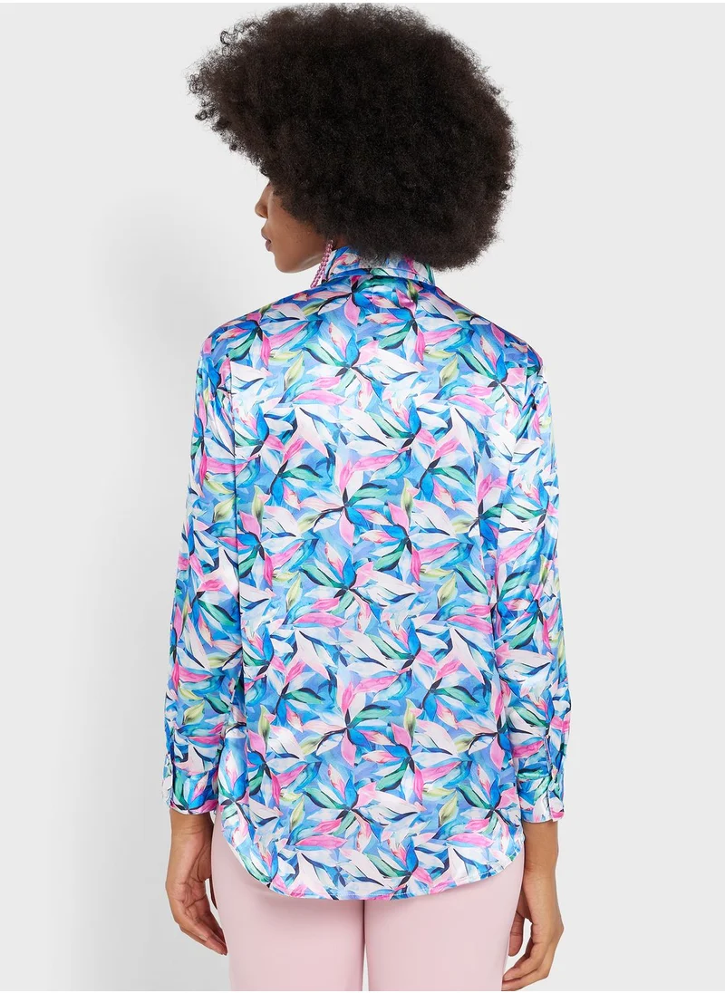 ELLA Printed Button Down Shirt