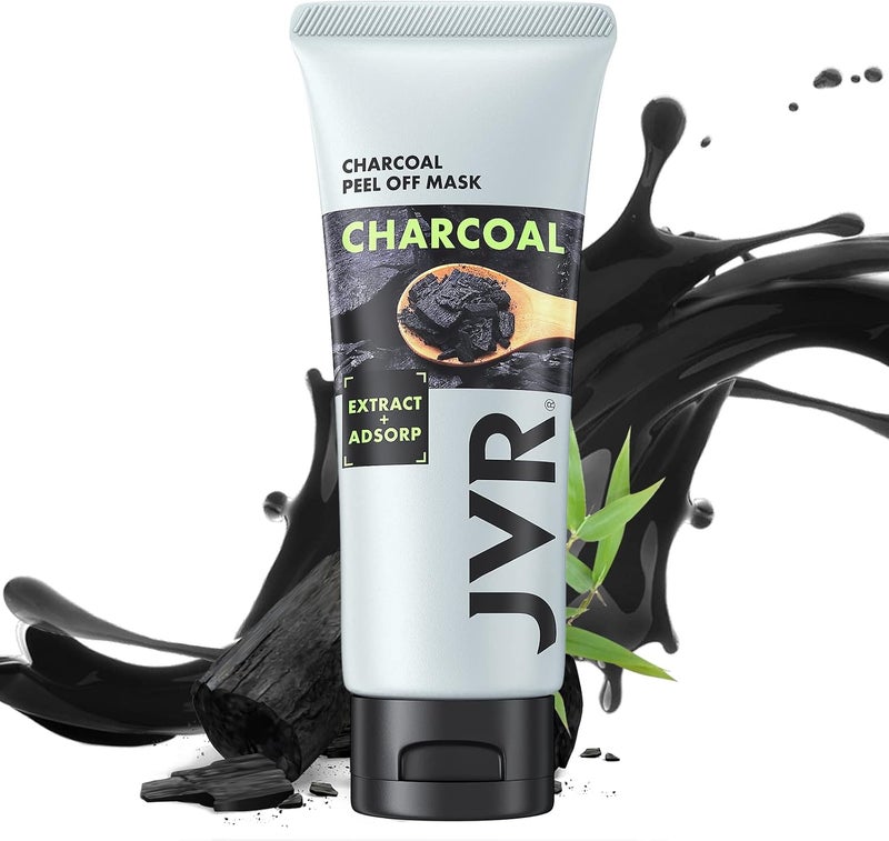 Blackhead Remover Mask JVR Bamboo Charcoal Peel Off Face Masks for Men with Activated Carbon Purifying and Deep Cleansing for All Skin Types 60g